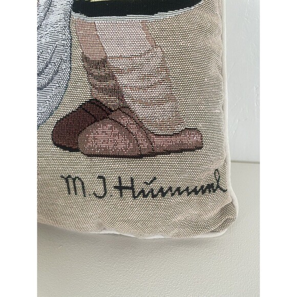 Little Dutch Girl And Geese Tapestry Pillow By M.J. Hummel 17x12 - Picture 2 of 6